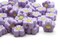 50 11mm Purple and Yellow Two-Tone Daisy Flower Plastic Plant Beads